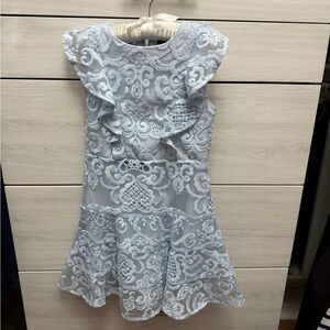 Bardot Blue Fit and Flare Sleeveless Dress